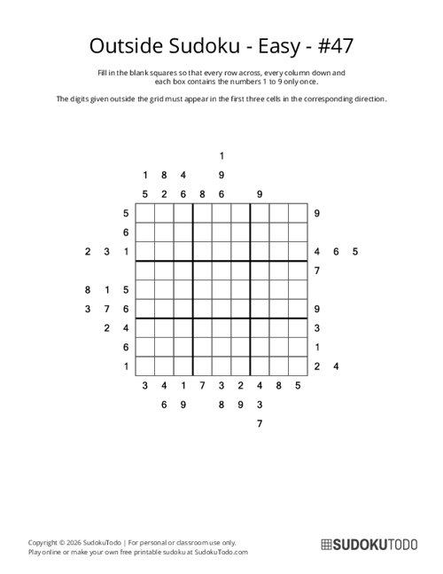 Outside Sudoku - Easy - 47