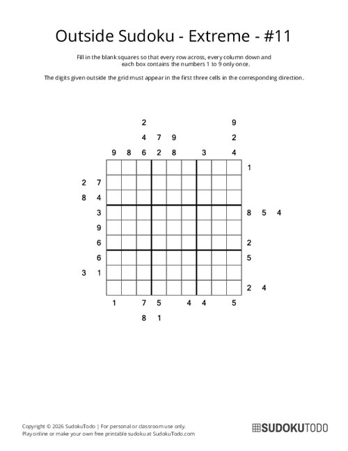 Outside Sudoku - Extreme - 11