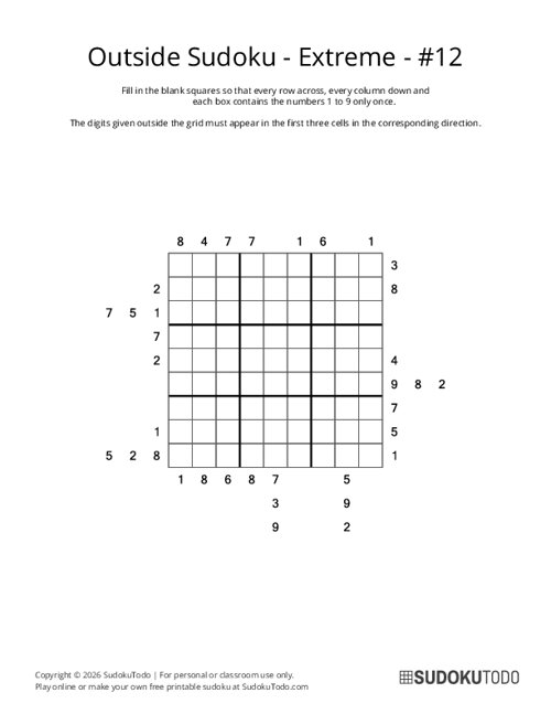 Outside Sudoku - Extreme - 12