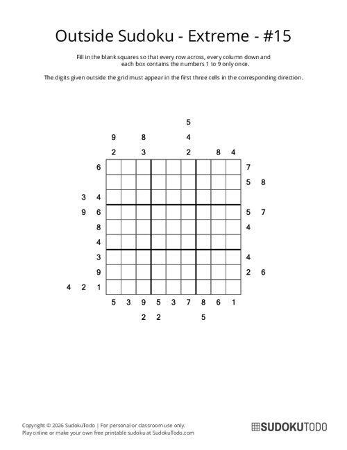 Outside Sudoku - Extreme - 15