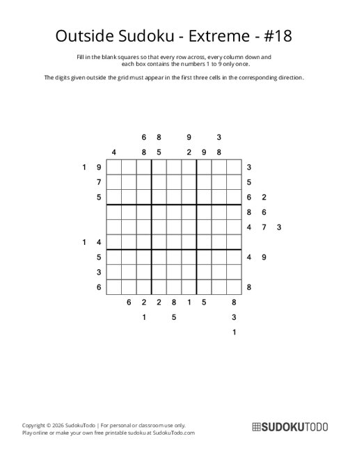 Outside Sudoku - Extreme - 18