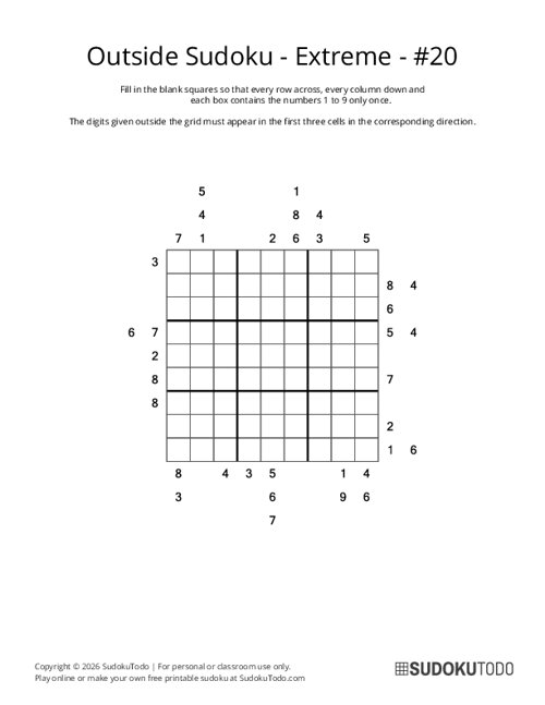 Outside Sudoku - Extreme - 20