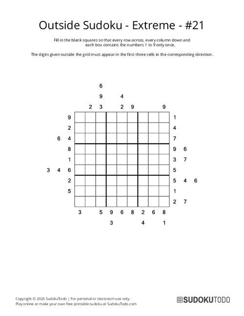 Outside Sudoku - Extreme - 21