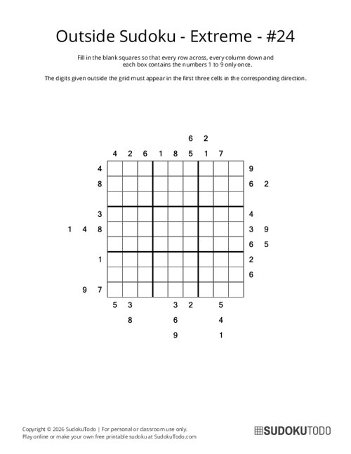 Outside Sudoku - Extreme - 24