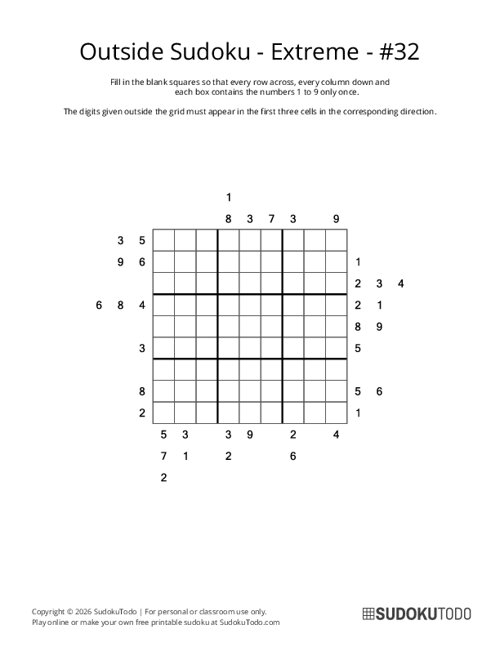 Outside Sudoku - Extreme - 32