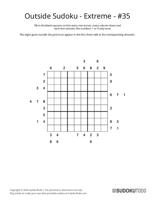 Outside Sudoku - Extreme - 35