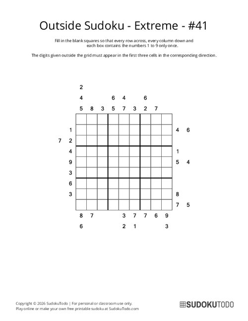 Outside Sudoku - Extreme - 41