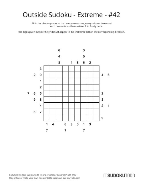 Outside Sudoku - Extreme - 42