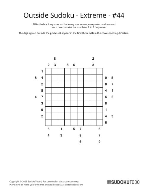 Outside Sudoku - Extreme - 44