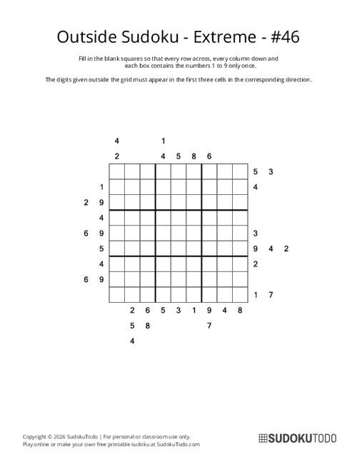 Outside Sudoku - Extreme - 46