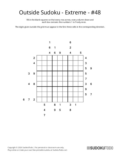 Outside Sudoku - Extreme - 48