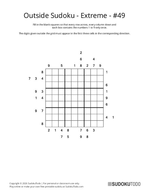 Outside Sudoku - Extreme - 49