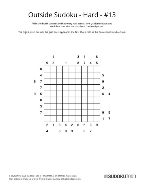Outside Sudoku - Hard - 13