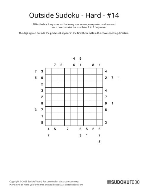 Outside Sudoku - Hard - 14