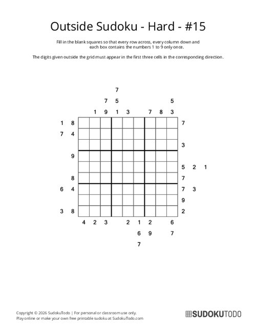 Outside Sudoku - Hard - 15