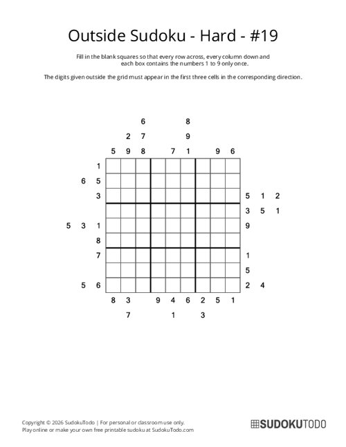 Outside Sudoku - Hard - 19