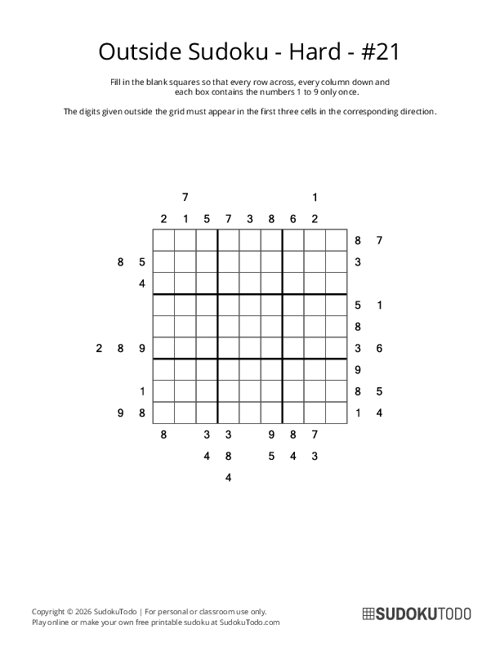 Outside Sudoku - Hard - 21