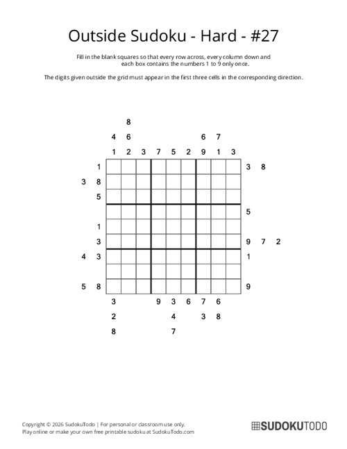 Outside Sudoku - Hard - 27