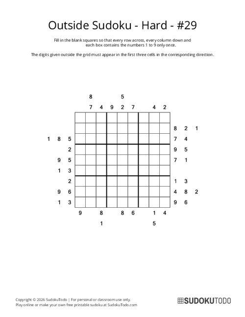 Outside Sudoku - Hard - 29