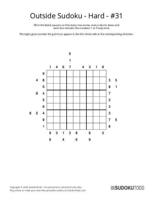 Outside Sudoku - Hard - 31