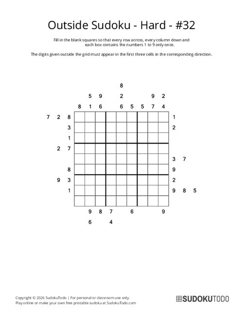 Outside Sudoku - Hard - 32