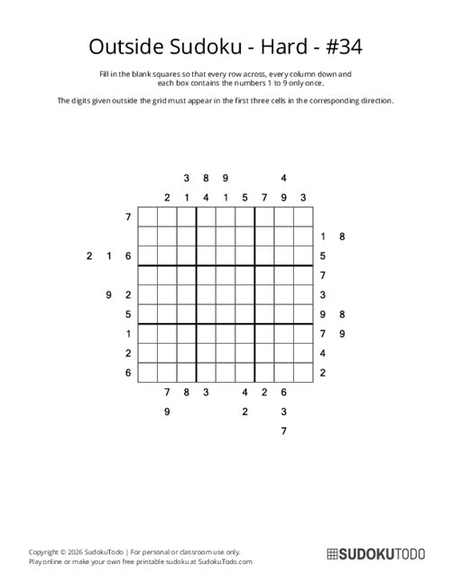 Outside Sudoku - Hard - 34