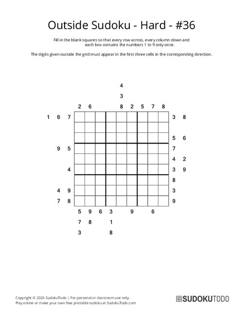 Outside Sudoku - Hard - 36