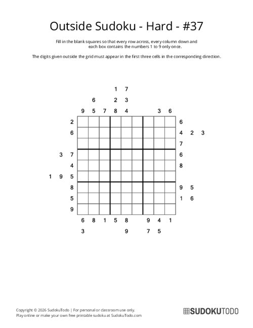 Outside Sudoku - Hard - 37
