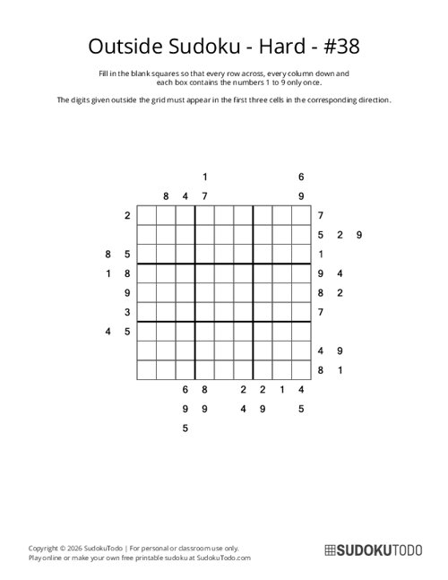 Outside Sudoku - Hard - 38