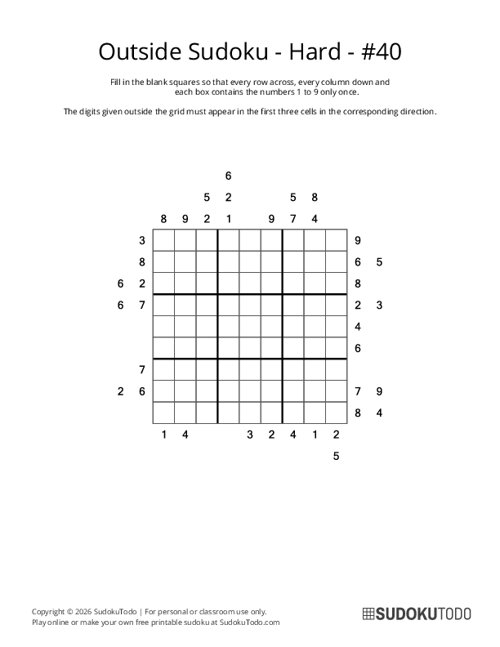 Outside Sudoku - Hard - 40