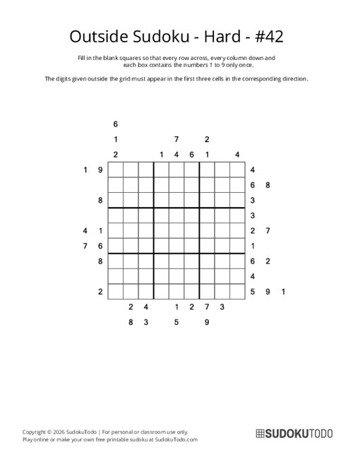 Outside Sudoku - Hard - 42