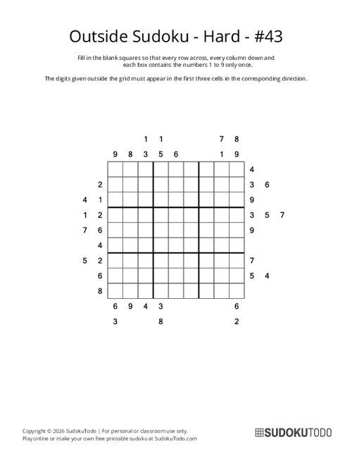 Outside Sudoku - Hard - 43