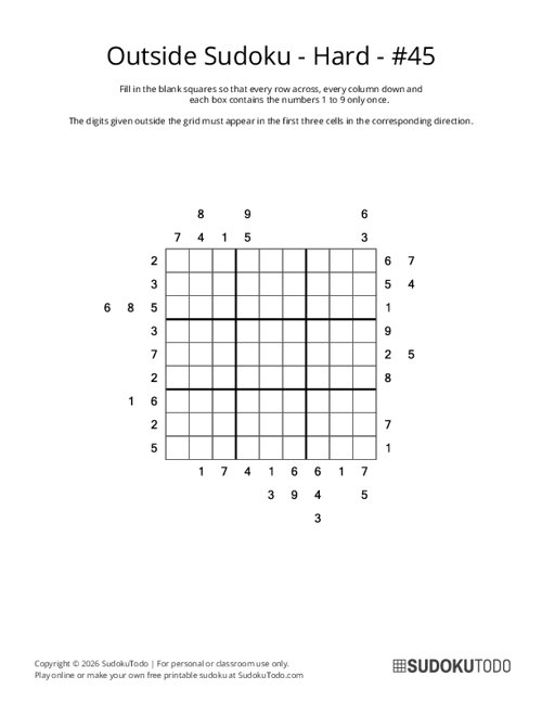 Outside Sudoku - Hard - 45