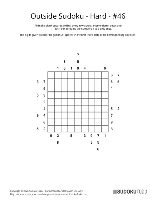 Outside Sudoku - Hard - 46