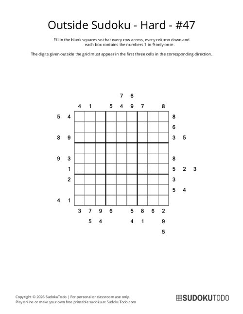 Outside Sudoku - Hard - 47