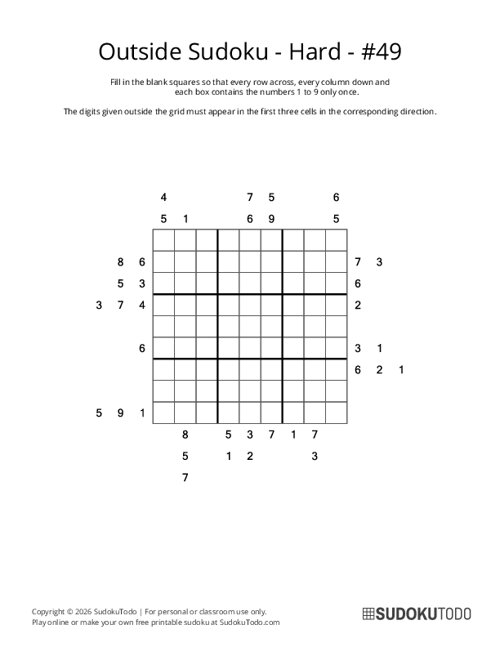 Outside Sudoku - Hard - 49