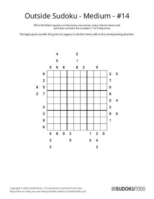 Outside Sudoku - Medium - 14