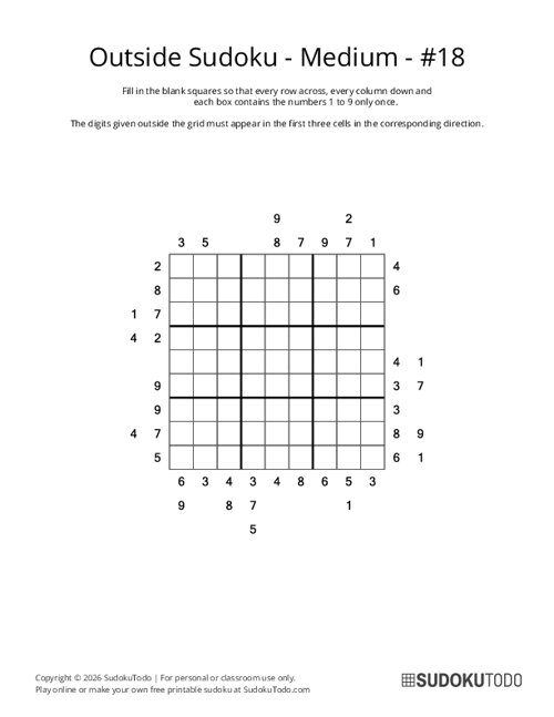Outside Sudoku - Medium - 18