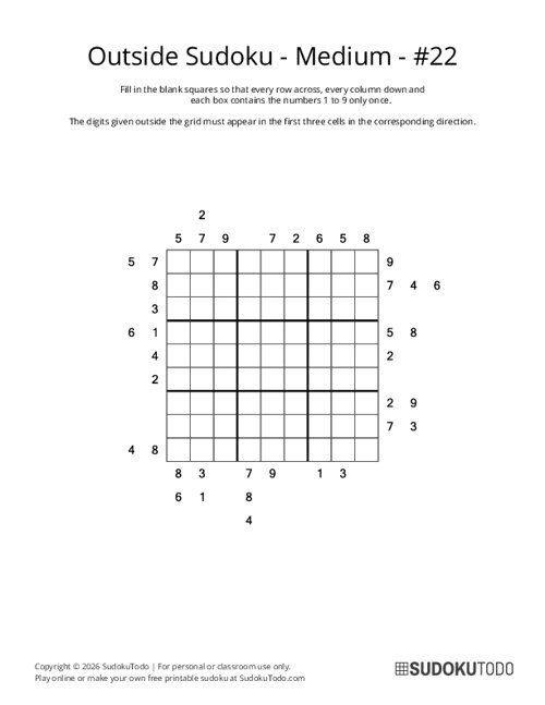 Outside Sudoku - Medium - 22