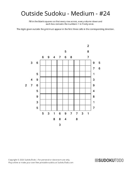 Outside Sudoku - Medium - 24
