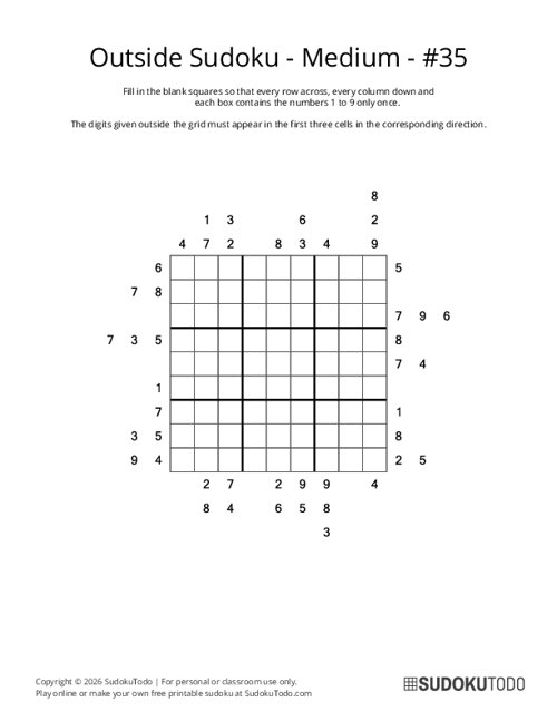 Outside Sudoku - Medium - 35