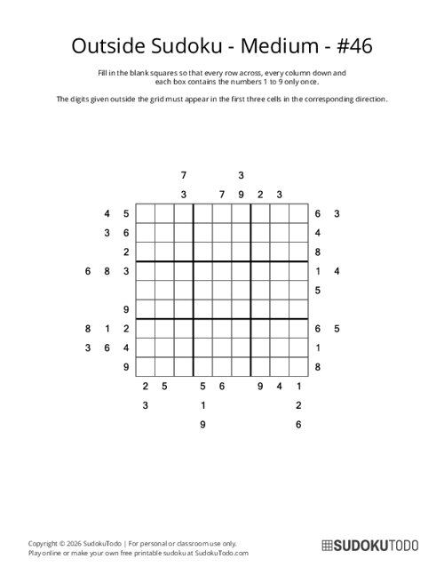 Outside Sudoku - Medium - 46