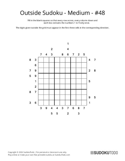 Outside Sudoku - Medium - 48