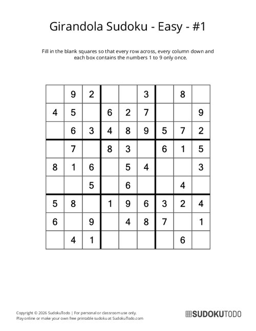 Girandola Sudoku - Easy - 1