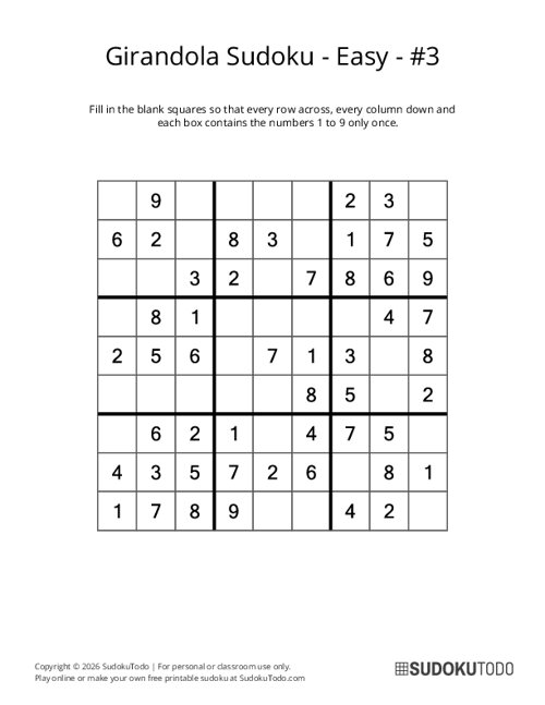 Girandola Sudoku - Easy - 3