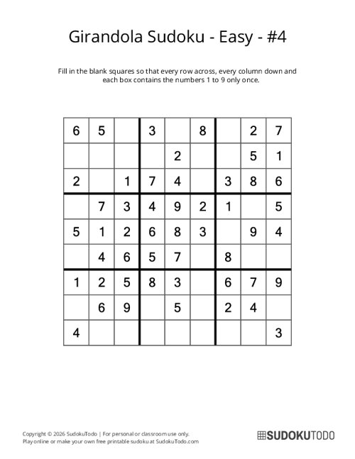 Girandola Sudoku - Easy - 4