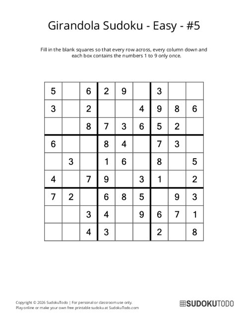 Girandola Sudoku - Easy - 5