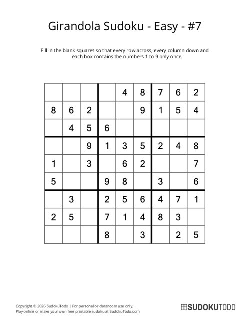 Girandola Sudoku - Easy - 7