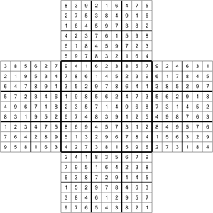 cross puzzle solution