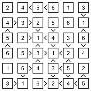 futoshiki puzzle solution